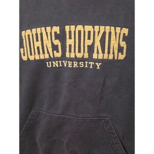 Dubwear Johns Hopkins University Hoodie Navy Blue Mens Medium Made in Canada